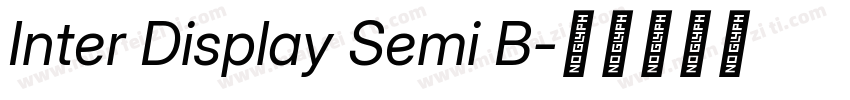 Inter Display Semi B字体转换